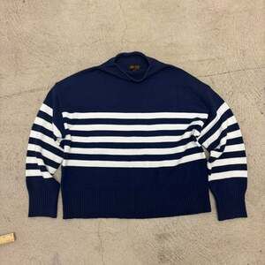 Truth By Republic Navy White Stripe Boxy Sweater